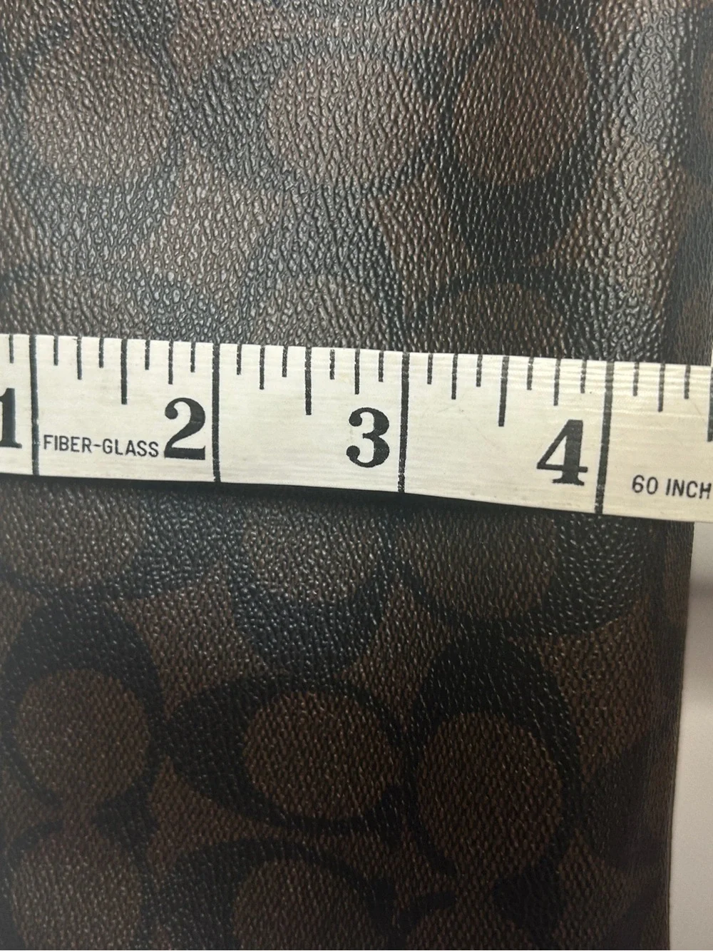Coach Double Zip Wristlet Signature Canvas Brown Red PVC Leather Wallet Clutch